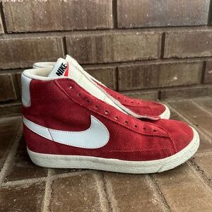 Red Suede Nike Blazers 5.5Y